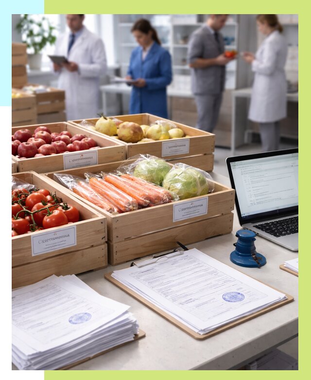 Сертификация овощей и фруктов в Дивногорске от 8594 р. | Алешин-Двн