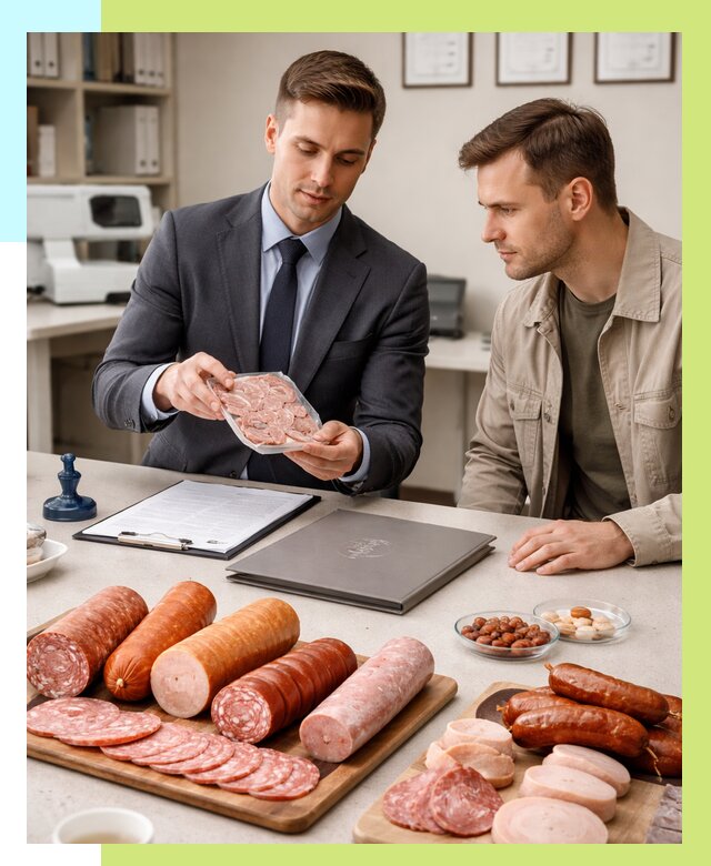 Сертификация колбасных изделий в Дивногорске от 7583 р. | Алешин-Двн