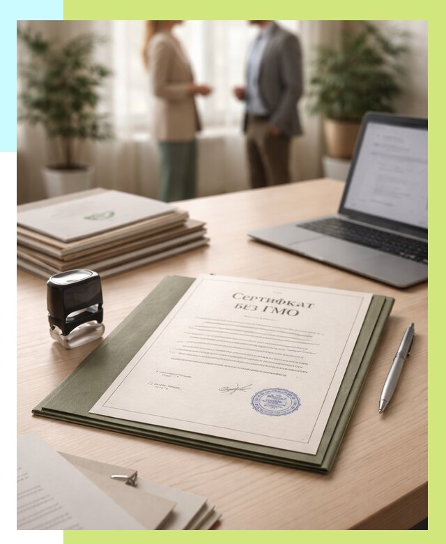 Сертификат без ГМО в Дивногорске от 7583 р. оформить срочно Алешин-Двн